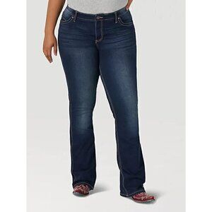 Wrangler Q-Baby Ultimate Riding Jean Dark Wash Bootcut Flare Size 26Wx34 NWT